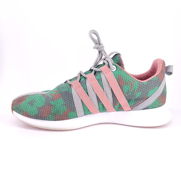 Adidas Women's Pink Green Camo SL Loop Size 10 - Picture 3 of 11